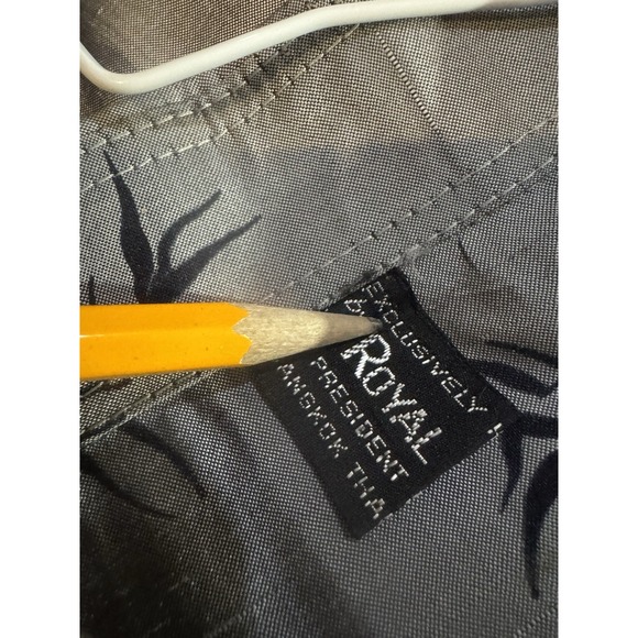 Thai Shirt Silk Vintage Mens Silver 80s Bamboo Asian Thailand Bangkok Medium - Picture 4 of 5